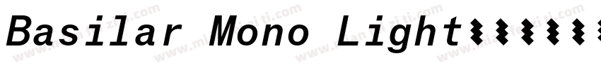 Basilar Mono Light字体转换